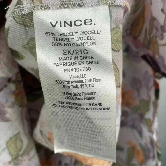 Vince Floral Wisteria Vine Button-Up Blouse - Picture 10 of 10